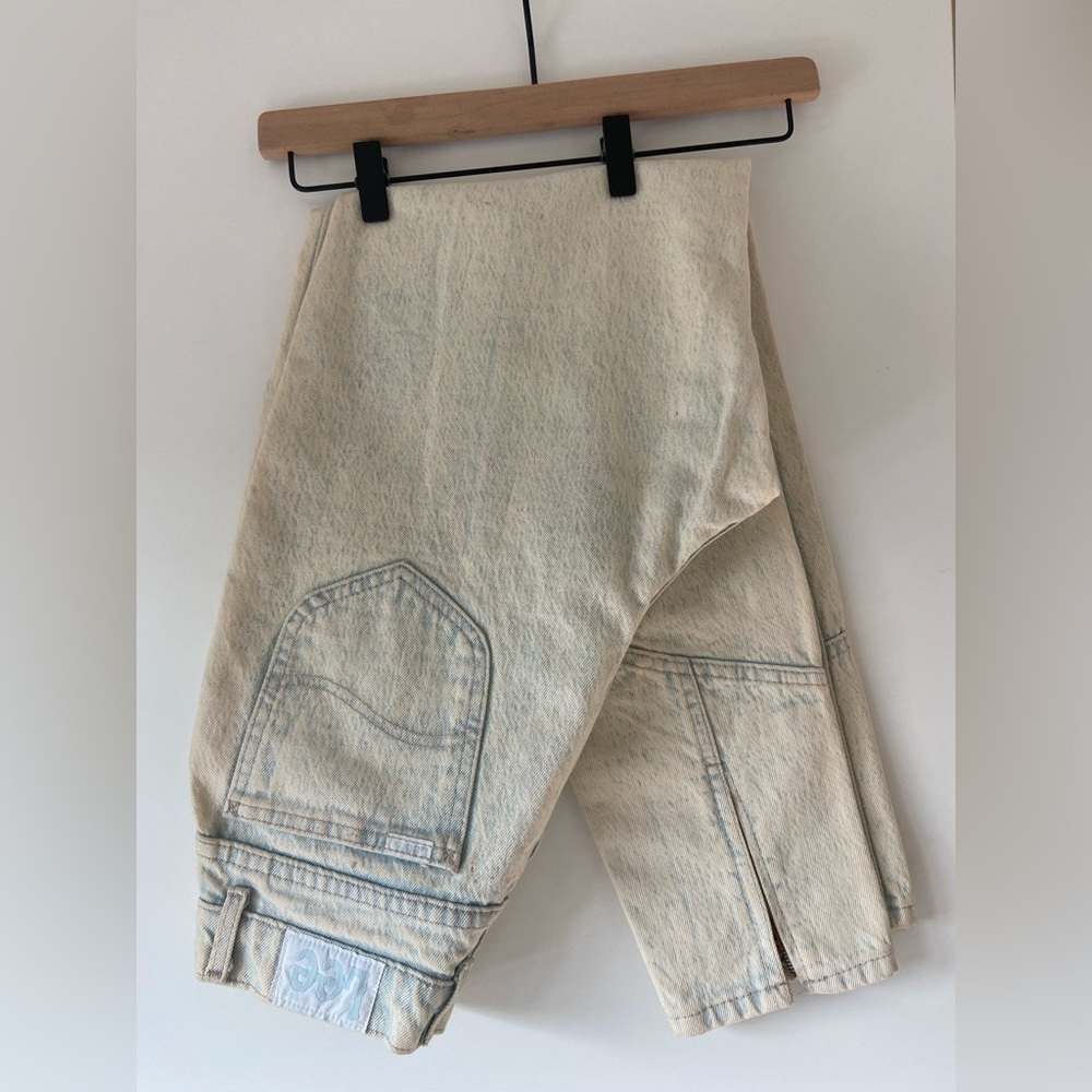 Lee acid washed high-rise tapered straight leg vintage jeans